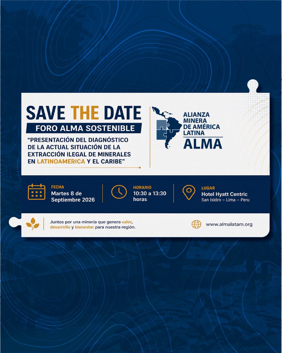 almalatam's tweet photo. ALMA CONECTA | NUEVO INFORMATIVO 🌎
Desde la ALIANZA MINERA DE AMERICA LATINA ALMA presentamos una nueva edición de ALMA Conecta 📃, nuestro espacio informativo que reúne los principales hitos, actividades y avances de nuestra organización en América Latina y el Caribe.🌎 https://t.co/VEnKuWZ2KW