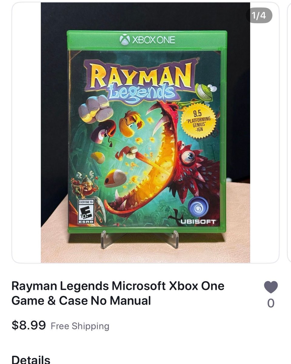 MTVMikeSC's tweet photo. 🎮 Rayman Legends (Xbox One) live now! IGN’s “Platforming Genius” (9.5), 4-player co-op mayhem. 

$8.99, free shipping. Game &amp; case, no manual 

#MTVSC #MBBMarketplace #RaymanLegends #XboxOne

https://t.co/ckw5w28T5B https://t.co/37AlKdDVet