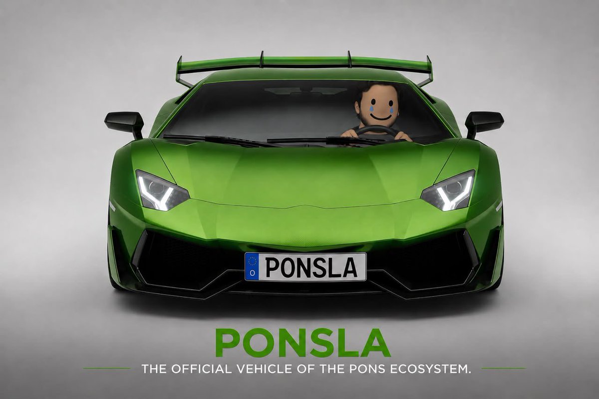 PonslaRH's tweet photo. @funcry $PONSLA still here, I hope you love the 🚘 
PONSLA > TESLA 

0xC2c3645ec944aB884594d4Cd3E81D026Efc42983 https://t.co/hjEHkXCgI3