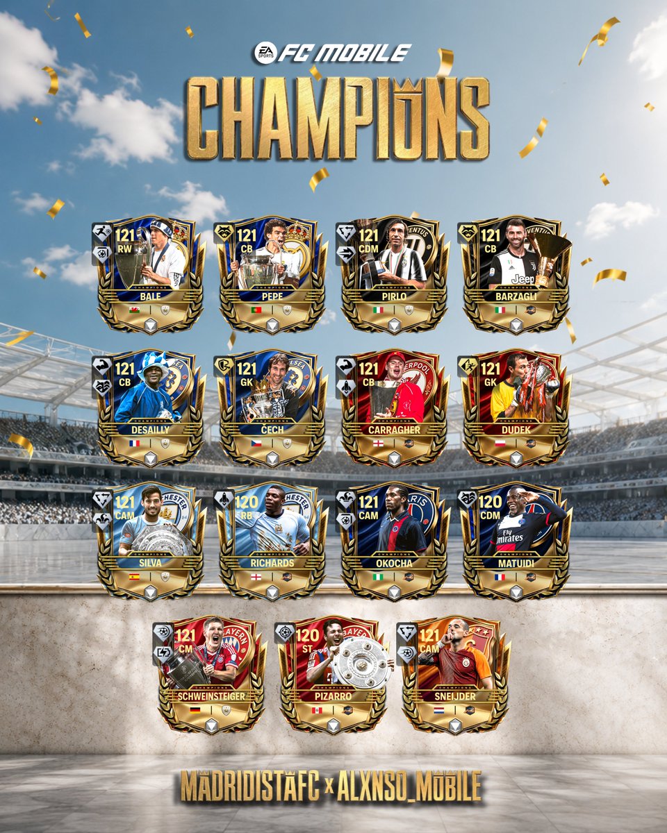 ALXNSO_MOBILE's tweet photo. 🏆 Champions Event Predictions are here! 👀

Who makes the cut? Who misses out? We've made our picks for the upcoming Champions Event.

What would you change? 👇

🤝 Collab with @MadridistaaFC

#FCMobile #Champions #Predictions https://t.co/IsoUiCAxFA