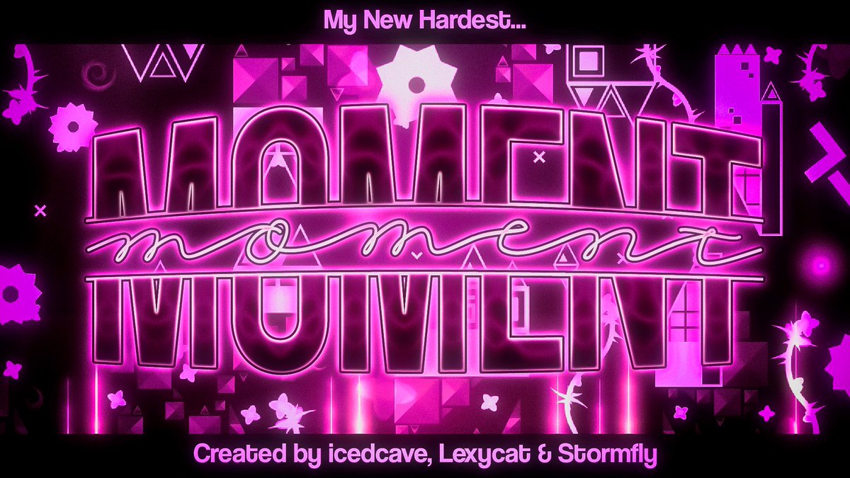Nomada86GFX's tweet photo. Level: moment
Creator: icedcave, Lexycat &amp; Stormfly
Difficulty: Extreme Demon
For: @Xqvier53 

❤️+ 🔁 https://t.co/WH6hHGm9fy