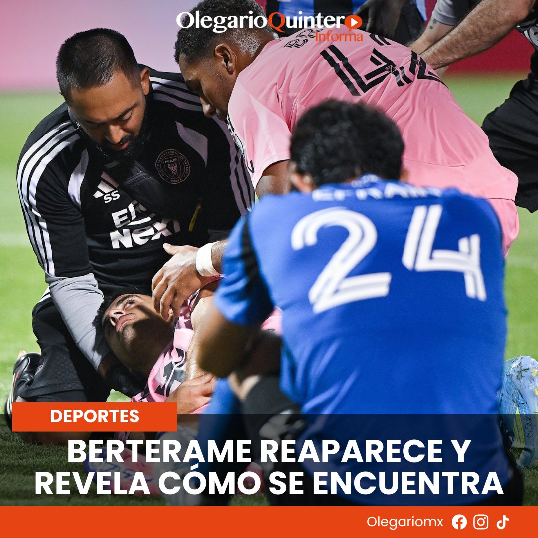 OlegarioMX's tweet photo. 🙏⚽ "Hoy puedo decir que estoy bien".

Germán Berterame envió un mensaje de tranquilidad tras el fuerte choque de cabezas que sufrió con Inter Miami. 💙

#GermánBerterame #InterMiami #MLS #Deportes https://t.co/CdG3bUW8Ex