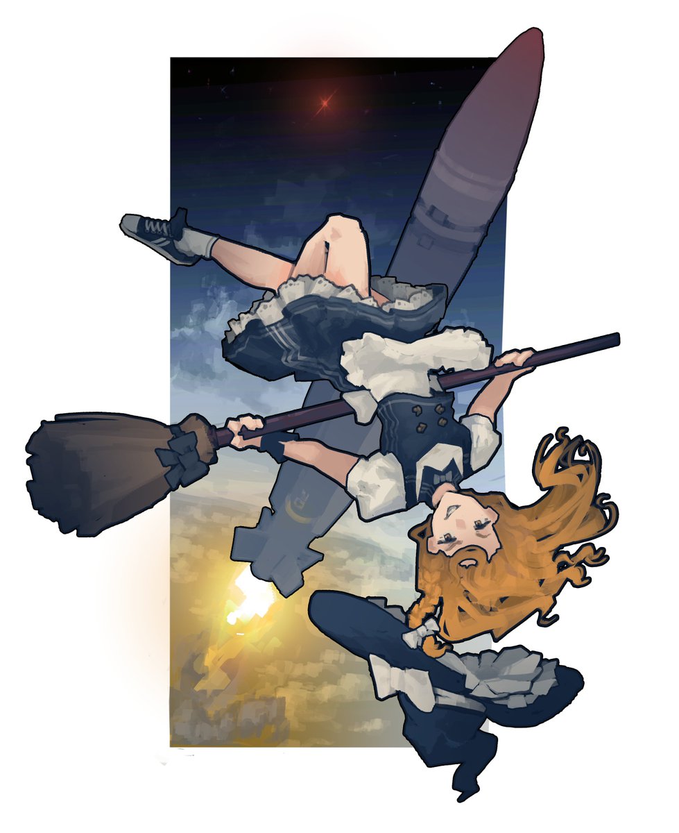 dwrf_artifex's tweet photo. ...I don't think S. P. will be able to shoot down Marisa.
Just look at her look!
brand-new sneakers model with a reduced effective dispersion;
a witch's hat that absorbs electromagnetic radiation across a broad spectrum;
(c) Eyewitness account, obtained by BunBunMaru reporters https://t.co/6Vvue47lCn