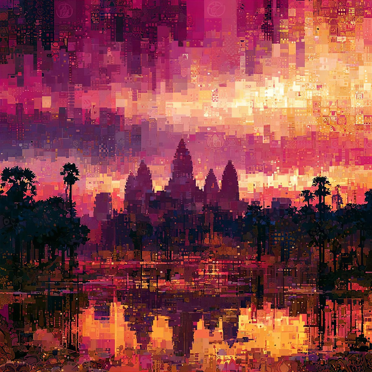 stoneflowe41058's tweet photo. Magenta Twilight of the Khmer Spires https://t.co/Gs9XdERJYD