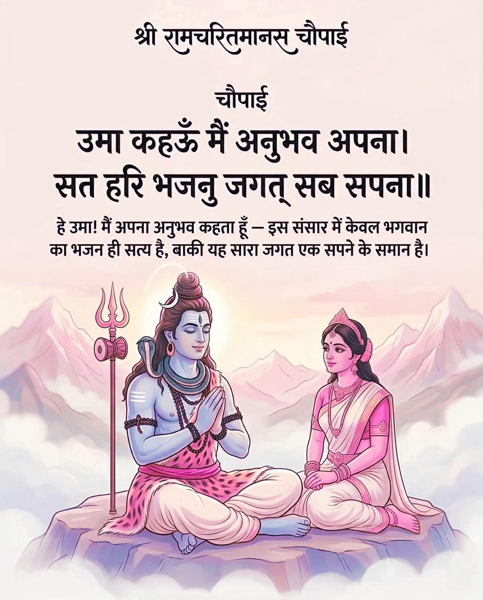Pramodbaba01's tweet photo. यह सावन बहुमूल्य है…
( इसके आगे कुछ भी नहीं ) 

(( शिवतत्त्व को साधने का यही क्षण है ))
♥️

नमः पार्वतीपतये।
हर हर महादेव॥ 🌿 https://t.co/tBMreKr4Gx