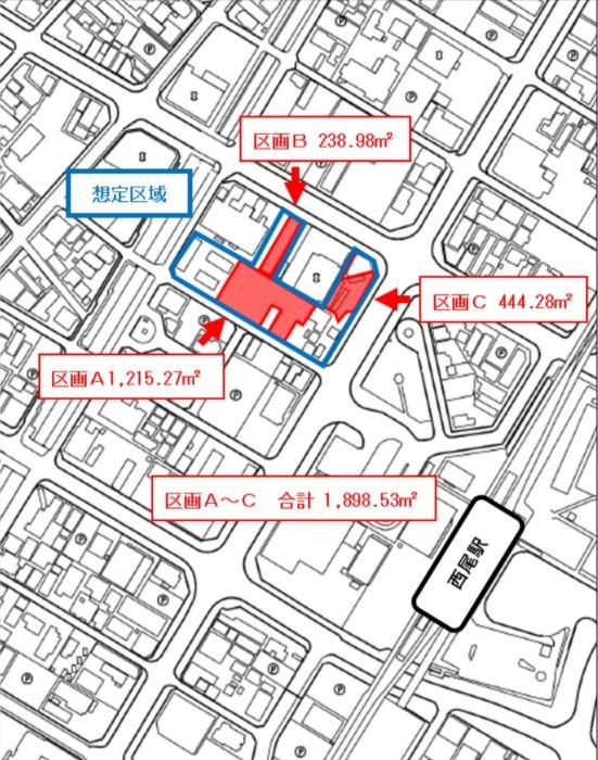 kiribou06341's tweet photo. 名鉄西尾線西尾駅前で複合開発計画が浮上した「西尾駅西B地区市有地活用事業」！！駅前活性化へ実施事業者募集開始！！

区画A（1,215.27㎡）、区画B（238.98㎡）、区画C（444.28㎡）の3区画で構成され、建ぺい率は80％、容積率は400％！！ https://t.co/5ZDZBlOKE0 https://t.co/NhbNhqJKFj