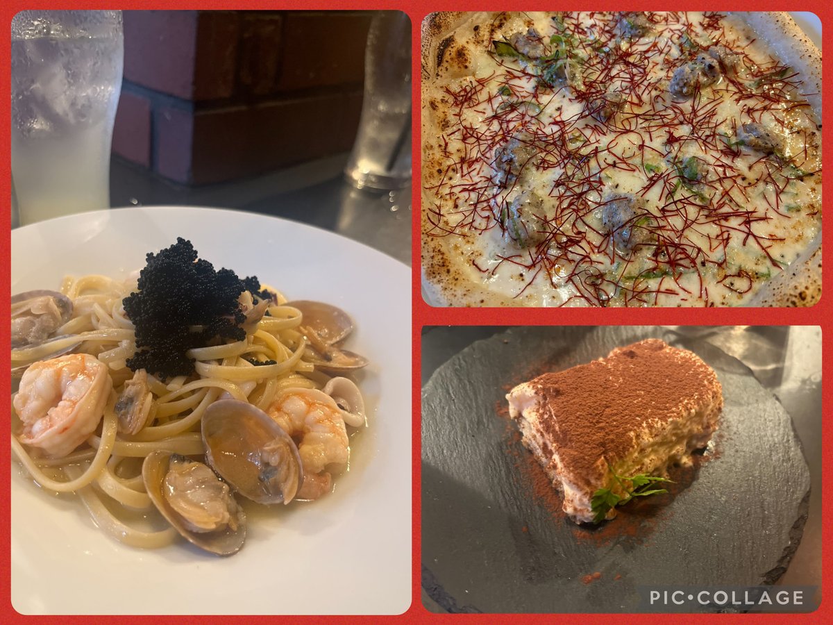yod813's tweet photo. ずーっと気になっていたお店🇮🇹やっと行けました😃食べたことのないパスタ！アレンジが素晴らしい👍斬新な盛り付け！ピザモチモチ🍕👍上品な味のティラミス締めで幸せすぎます😃リピ確定です♡
#アガッタリーナ 
#高槻ディナー https://t.co/S1er2jHuIm