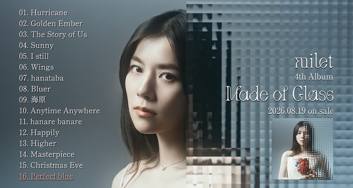 YuuRei619's tweet photo. なんか切ない曲🥲 夜に聴くと、しんとした気持ちになっちゃう。

#milet
#Perfectblue https://t.co/TIVrkNErsy
