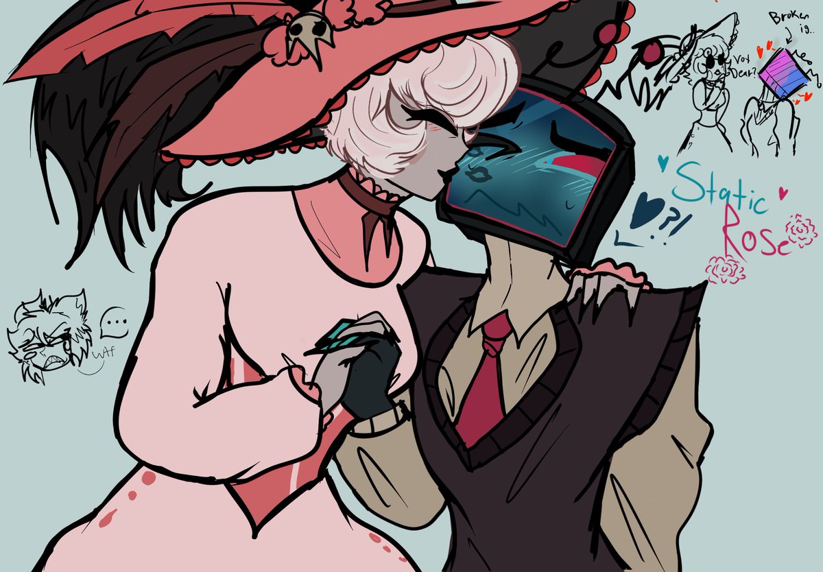 Staticduxk's tweet photo. Rare pair!<3 They look cute bru๐
#StaticRose #vox #Rosiehazbin #art #sketch
.
.
. https://t.co/GmfhsPlEZe