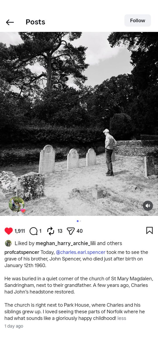 EAPoeEstNe19jan's tweet photo. @OnasisO61404 #Presstitutes and #Deranger were making a lot of noise about no photos! The should shut up! On IG, the Earl &amp; Countess just put a lid on the hateful nonsense directed at Meg. #TheSussexes were ON THEIR WAY to Diana's resting place! @ShakelS
@PatouArt @clairXanda @LuckyRevin https://t.co/kei29pp84N