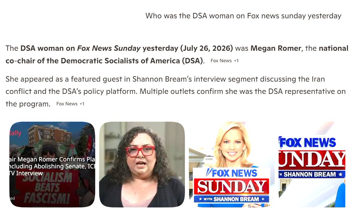 DMY_EarthCzar's tweet photo. On the Five, Jessica  Tarlov just said Megan Romer does NOT speak for the DSA. SHE'S THE FU*KING NATIONAL CO-CHAIR! YES SHE DOES! No Prison. No Cops. No ICE. No Senate. Democrats are a Cancer on America. Stop them in November or pay the consequences.@Willie700WLW @realDonaldTrump https://t.co/QtrSBYpEit