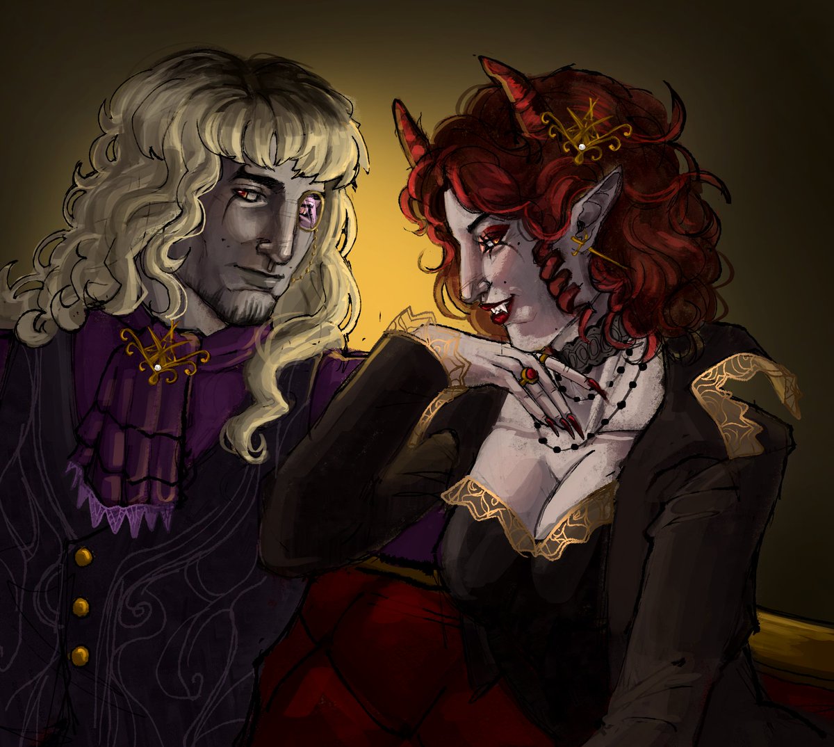 devyltrigger's tweet photo. revenge of these charming siblings for @moonpyxx_ they were really fun to draw :D #artfight2026ㅤ https://t.co/a1QVIKj0vF