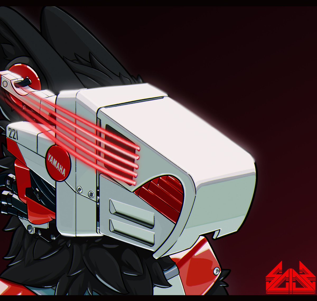 SciczBox's tweet photo. Protogen inspired by the Yamaha frog

#protogen #furry #furryartwork #digitalart #Digitalartwork #HistoricalProtogen https://t.co/Arv7IlfPhV