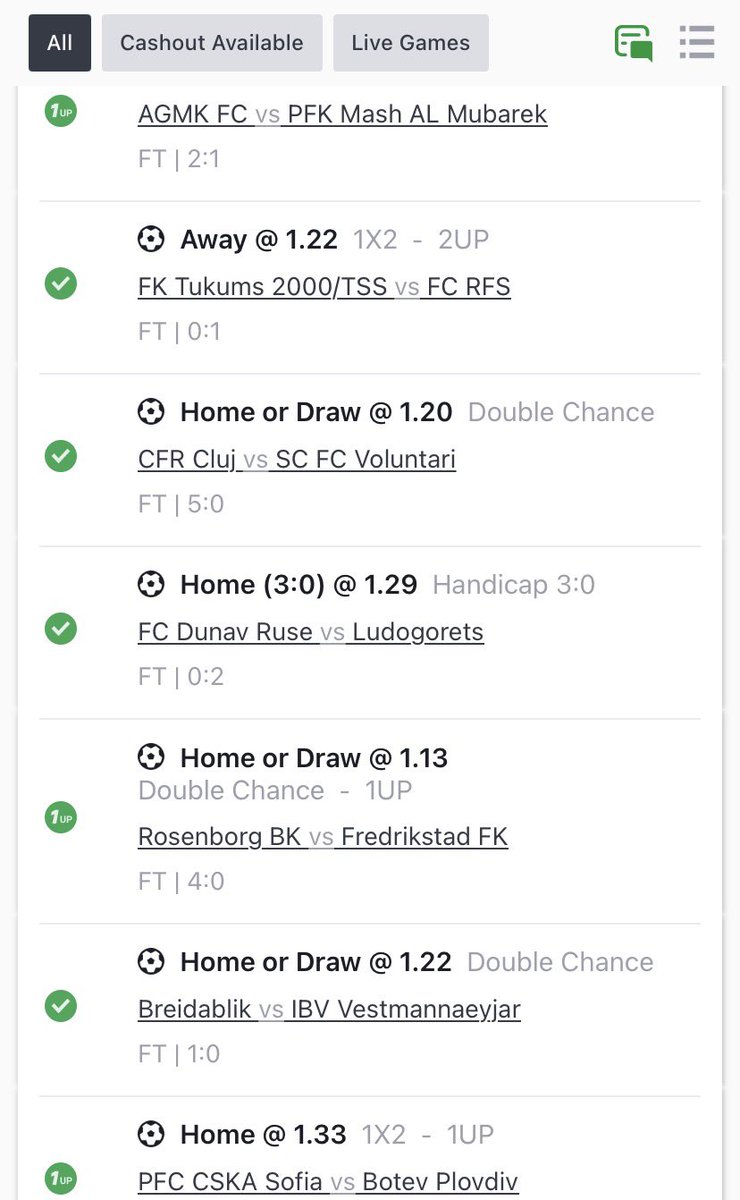 soccerpunterr's tweet photo. 7 Games in on Our Longshot 

Who let the Dogs out ✅ ✅ ✅ ✅ https://t.co/5iMka9UAme