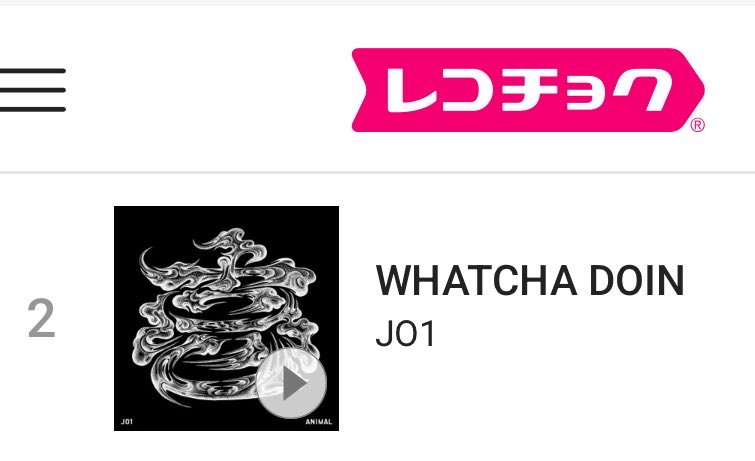 _rara_2_'s tweet photo. 🟣レコチョク　デイリーランキング

2位🥈🔺

1位ならず…水、金曜は新曲が多くて厳しいので、今日1位を目指しましょう🔥

『WHATCHA DOIN』JO1 
https://t.co/akq3KQjrOe

#JO1 https://t.co/nDFsAQJ62a