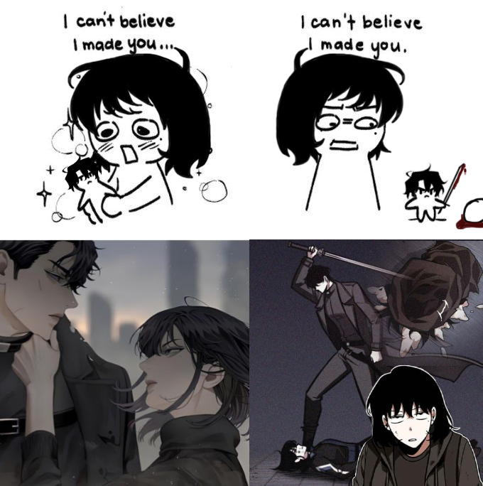 mini_cini98's tweet photo. Meeting your own character would be fun, they said 💀 https://t.co/HWExW8Xbaa