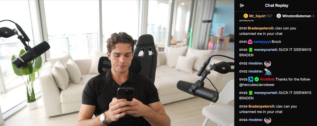 CLAVCLIPPER1's tweet photo. CLAV was LIVE on BROCK's channel while some of you were still gooning and being parasocial.

And i love seeing the BEGGARS in the CHAT, please let me back in so i can hate more...LOL https://t.co/FaFuABGdq9