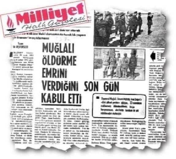 Kemalbulbull's tweet photo. 33 Kurşun 
Sih û se Gulle
28 Temmuz 1943

83. Yıldönümü
Wan Qelqeli (Özalp) Sefo Deresi 
Mustafa Muğlalı Katliamı

Orgeneral Mustafa Muğlalı'nin emriyle 33 Kürt kurşuna dizildi!
1943’ten 33 Kurşundan beri;

Bizim hikâyemiz biraz da 33'lerin hikâyesidir! 
33 Kurşun - Van Özalp
33 Can       - Madımak
33 Bomba - Roboski 
33 Düş Yolcusu - Suruç 

33'lerin katliamının bir numaralı sanıklarına,
seri katillere sistematik olarak CEZASIZLIK politikası uygulandı. 

İttihat Terakki, Taktiri Sükun, Şark Islahat Planı, Koçgiri, Zilan, Şex Said, Ağrı, Dersim, Maraş, Madımak, Gezi, Gar Katliamı, Suruç, Roboski… ile Devam Ediyor! 

Sevgili Ahmet Arif’in “33 Kurşun” şiiri bu katliamı anlatır!

4. Resim: Katliam emrini veren General Mustafa Muğlalı. Katliamla ilgili olarak yargılandı. 

#33KursunKatliamı