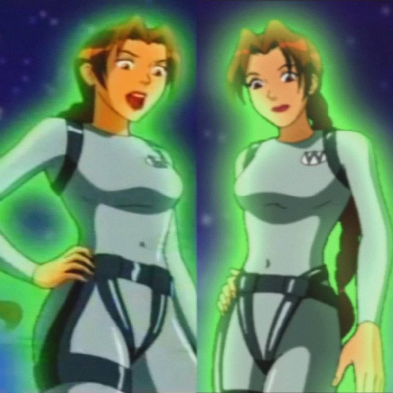 OldInternetFeel's tweet photo. Lara Croft cameo in “Totally Spies” https://t.co/G9qpiH35cc