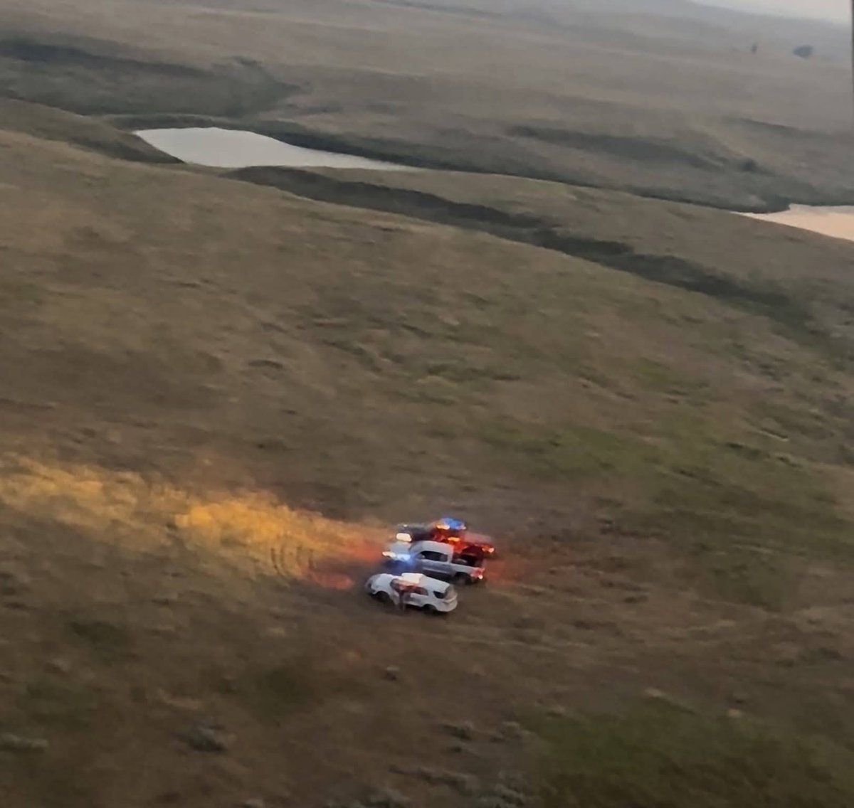 TeaStormChaser's tweet photo. From Meade County South Dakota 

Good Morning, Meade County!

Well... we warned you.

Don't Run North.

Yesterday afternoon we received information that a stolen Ford pickup was in the Faith area. It wasn't long before the Faith Chief of Police located the truck, attempted a traffic stop, and the chase was on. 

Our deputies and some troopers headed north to assist while the suspect demonstrated his questionable life choices by swerving all over the road and redecorating Meade County with empty beer cans.

The pursuit traveled through Faith, where law enforcement slowed significantly. Why? Because protecting innocent people will always come before catching a criminal. The suspect didn't seem concerned about anyone else's safety. We were.

Eventually, the suspect disappeared for a short time, but with additional resources responding from across the region, it wasn't long before the chase was back on with the suspect headed south on Avance Road.

Here's something worth talking about.

People often ask why law enforcement doesn't simply chase at any cost. The answer is simple—we don't get to make reckless decisions just because the bad guy does. Every pursuit is constantly evaluated. We have a responsibility to protect everyone on the road, including the people who had absolutely nothing to do with the incident.

But here's something else that's just as important.

Our community expects us to hold criminals accountable. Victims deserve that. Honest citizens deserve that. If criminals believe all they have to do is hit the gas pedal to escape, they'll do it every single time.

So yes... if you run, we are coming after you.

We're just going to do it as safely, professionally, and intelligently as we possibly can.

Then came one of those moments that reminds you exactly why Meade County is such a special place to live.

A local rancher got the call asking if he could help.

Without hesitation, he put his airplane in the air.

Working alongside the Ziebach County Sheriff, they began searching from above. Around 8:20 p.m., they located the stolen pickup sitting out in a pasture after the suspect had decided roads were apparently optional. The aircraft stayed overhead, circling the location until deputies and assisting officers could safely converge on the pickup.

Even then, the suspect wasn't quite ready to admit the day's plan wasn't working. He advanced toward officers and was quickly introduced to several less-lethal bean bag rounds, which turned out to be far more persuasive than our verbal requests. He was taken into custody, offered medical attention, and transported to the Meade County Jail.

The stolen pickup was returned to its rightful owner—dirty, out of gas, and looking like it had a rough afternoon—but back where it belongs.

From the first report at 2:22 p.m. until the suspect was in custody at 10:20 p.m., this was an incredible display of teamwork. Faith Police, Ziebach County, SD Highway Patrol, our deputies, assisting agencies, dispatchers, and one very generous local pilot all played a part in bringing this to a safe conclusion.

To the rancher who launched his plane without hesitation... thank you. That's the kind of neighbor you hope you never need, but you're awfully glad to have when you do. And yes... we'd still like to buy the fuel.

This is what makes Meade County different.

Around here, people step up. Neighbors help neighbors. Our law enforcement agencies work together. Our community backs one another when it matters most.

And to anyone thinking that running north is a good escape plan...

You might want to remember that around here, the bad guys have to outrun patrol cars... and occasionally airplanes.

We'll do everything we can to catch you.
We'll do everything we can to do it safely.
Because that's what this community deserves.

#meadecountycares
#dontrunnorth
#bearintheair
#communitysupport