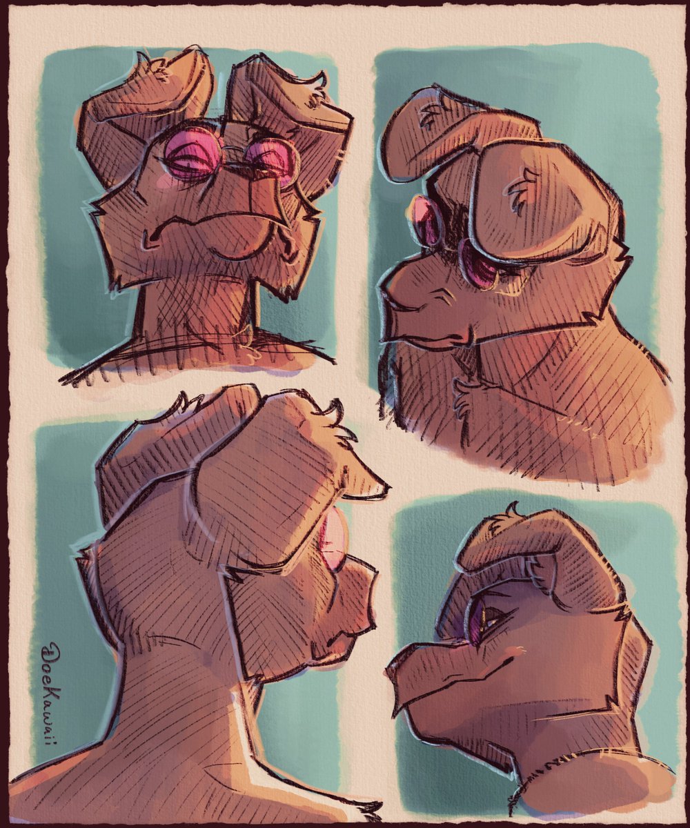 DoeKawaii's tweet photo. Warming up with OC sketches after sticking to 3D art for a long while https://t.co/X9SuqNTcUD