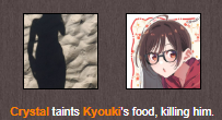 AlfhaGT's tweet photo. CRYSTAL ENVENENA A KYOUKI CON SU PROPIA COMIDA.

@Crystalschizo @KyoukiDesu_ https://t.co/9FMEeSSks2