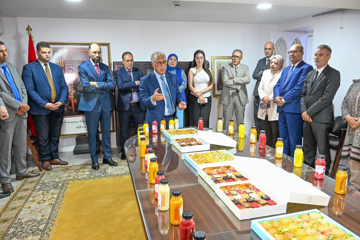 MoroccoinEgypt's tweet photo. بعض صور الحفل الذي أقامه السيد السفير، محمد آيت وعلي، على شرف الدبلوماسيين المغاربة المغادرين الذين استكملوا مهامهم على مستوى السفارة والمندوبية.
🇲🇦🇲🇦🇲🇦🇲🇦🇲🇦
@MarocDiplo_AR 
@MAP_Information https://t.co/yhVvkWKnHb