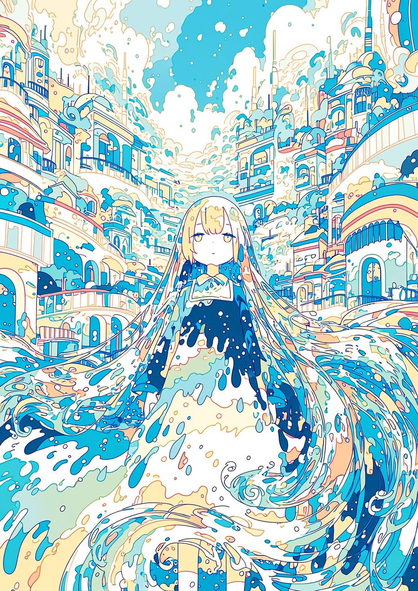 Post by むぎ@AIアートのセカイ on X: パステルの濁流