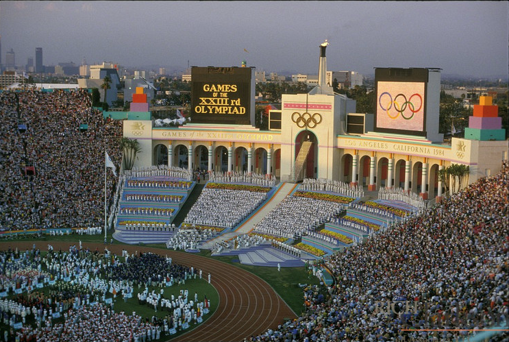 OldSchool80s's tweet photo. July 28, 1984: the Opening Ceremony for the 1984 Summer Olympics was held in Los Angeles, California, USA. #80s https://t.co/hTnB0uN9fM