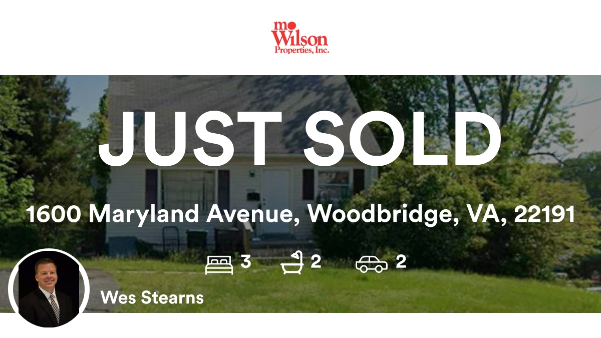 wesstearns's tweet photo. 🛌 3 🛀 2 🚘 2
📍 1600 Maryland Avenue, Woodbridge, VA, 22191

My latest sale on RateMyAgent.
VA 0225053331
https://t.co/O36g7YpfZ0

...
#ratemyagent #realestate #MO_Wilson_Properties https://t.co/DpGFmz0V4b