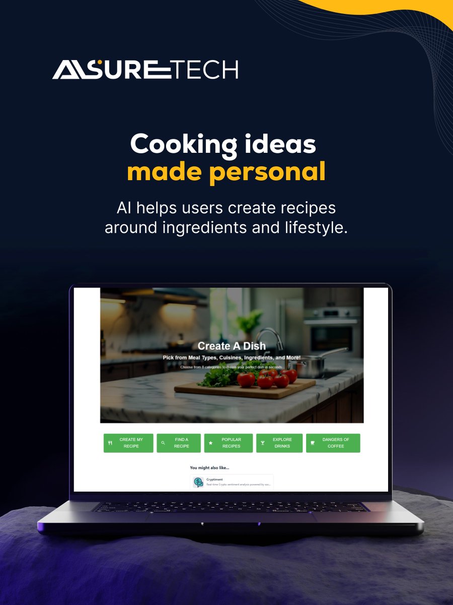 aisuretech's tweet photo. Create A Dish helps users generate recipe ideas based on ingredients, cuisine, meal type, and dietary preferences.

It makes everyday cooking more personal, practical, and easier to plan.

Website: https://t.co/28je8SS3IE

#FoodTech https://t.co/dLVqE3sOO2