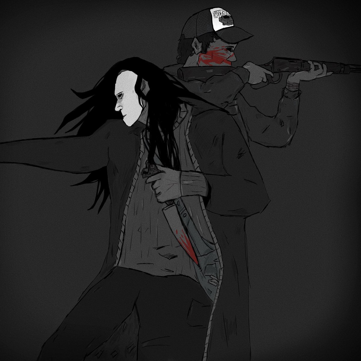 ch3ml8kes's tweet photo. the boys in action i guess #houseofwax #bosinclair #vincentsinclair #houseofwaxfanart https://t.co/pevD0Hum7e