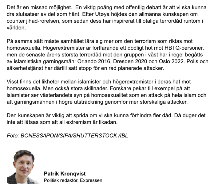PatrikKronqvist's tweet photo. Efter Berlin-dådet måste vi prata om islamismen https://t.co/1KEiXAmwsQ