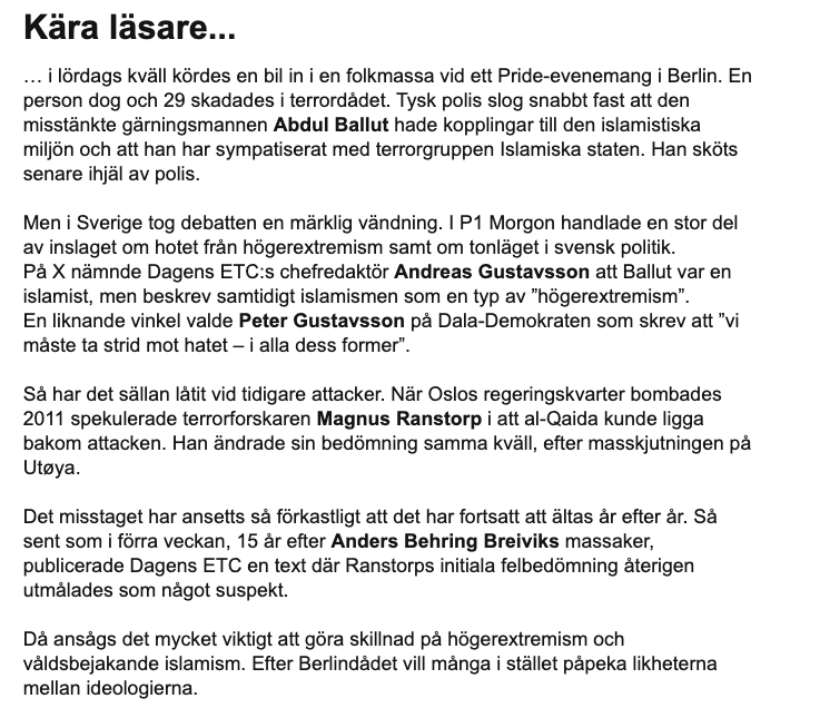 PatrikKronqvist's tweet photo. Efter Berlin-dådet måste vi prata om islamismen https://t.co/1KEiXAmwsQ