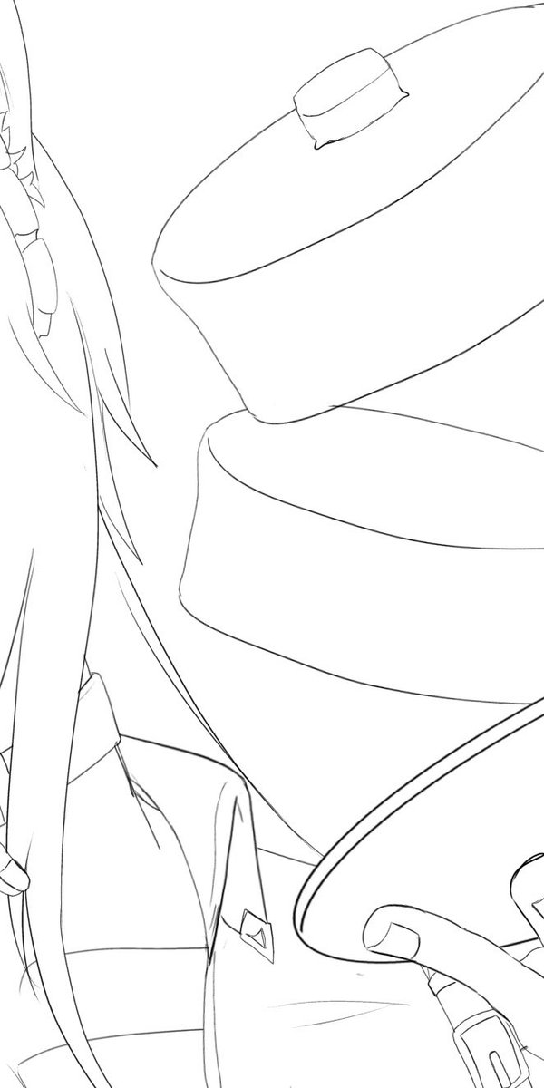 mt_ft_88's tweet photo. メイド描いてたら丸盆直乗せパンケーキ爆誕してて顔ない https://t.co/K03PRTG3ty