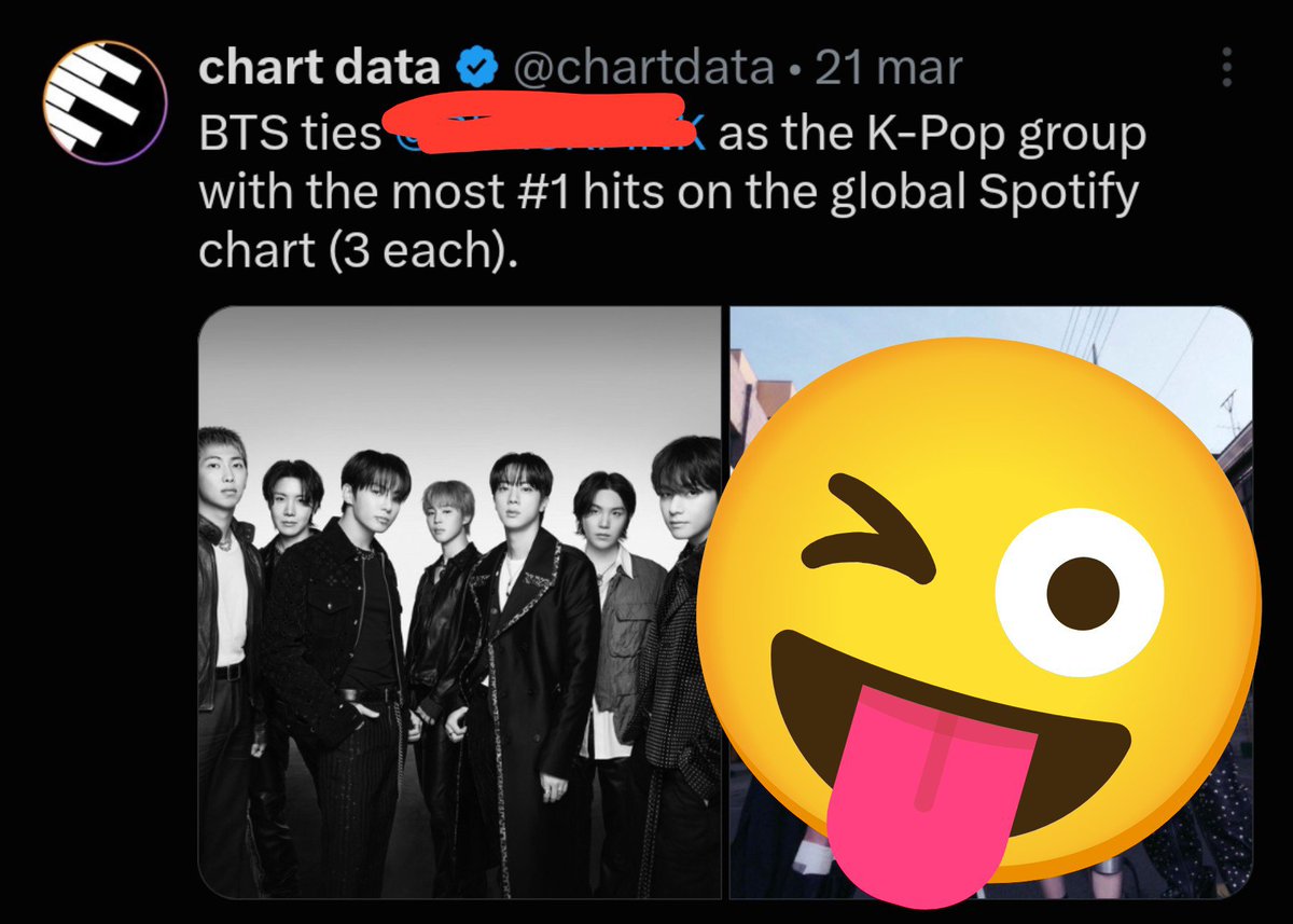 pjmIesviu's tweet photo. Con normal en el #1 fácilmente ya tendríamos este logro nuevamente hace rato, pero Spotify una vez más decidió hacer de las suyas......

SI TODOS SEGUIMOS EMPUJANDO PODRIAMOS LOGRARLO AÚN, NO SUELTEN EL STREAM A ARIRANG 🙏 https://t.co/bI56LDfA2G