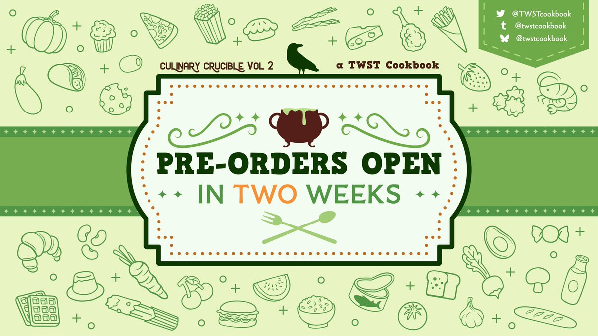 TWSTcookbook's tweet photo. 🖋️ Attention students!🖋️

Check your reservations- preorders for the CULINARY CRUCIBLE open in two weeks!

We look forward to serving you on August 10th~ https://t.co/U5rjw389Xi