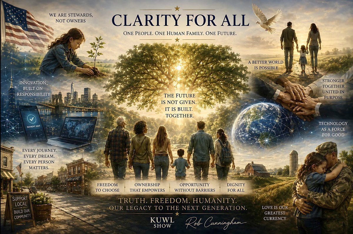 KuwlShow's tweet photo. The CLARITY Act Is About Far More Than Crypto

It Is About Our Freedom to Own, Build, Save and Prosper in the Digital Age for Decades

Every generation is handed one defining opportunity

For our grandparents, it was electrification

For our parents, it was the Internet

For us, it is the lawful modernization of money, markets and property without debt slavery

The CLARITY Act is not a vote about one company, one blockchain, one cryptocurrency or one political party

It is a vote about whether America intends to lead the next generation of global liberty or watch someone else write the rules

So…What’s In It For Us?

More opportunity
More competition
More innovation
More ownership
More transparency
More freedom to participate in tomorrow’s economy

When laws are clear, builders build

Creators create
Entrepreneurs start businesses
Investors invest
Banks innovate
Employers hire
Capital stays in America
Communities grow stronger
Families gain new opportunities

That is what clear rules make possible

Imagine an Economy Where…

Our investments settle in minutes

Sending money anywhere in the world costs pennies instead of percentages

Our homes, retirement account, business or intellectual property participate in modern digital markets with legal confidence

Small businesses have access to massive sources of new capital

Innovation happens in the United States instead of moving overseas

The next generation of American engineers, entrepreneurs and inventors builds our future here.

This is the promise of legal clarity

It Is About Upgrading America’s Financial Infrastructure

We upgraded from horses to automobiles

From paper ledgers to computers

From mail to email

From chorded phones to smartphones

Every generation modernizes the infrastructure it inherits

Financial infrastructure is no different

America has never feared better technology

Competition Benefits Everyone

When financial institutions compete on service instead of outdated infrastructure,

Consumers win
Businesses win
Workers win
Entrepreneurs win
Communities win

True Banking Competition Drives 

Lower Costs
Better products
Greater efficiency
More innovation

That is how fair markets are supposed to work

Freedom Requires Clear Rules

Freedom is not the absence of law

Freedom depends upon laws that are understandable, predictable and equally applied

When rules are unclear, only the largest organizations can afford years of uncertainty

When rules are clear, anyone with a good idea has a chance to compete

This is the American promise

America Has Led Every Great Infrastructure Revolution

Railroads
Electricity
Telephones
Highways
Air travel
The Internet
Artificial Intelligence

The next great infrastructure revolution is digital ownership, programmable finance and tokenized markets

The question is simple:

Will America lead it?

Or import it later?

This Is Bigger Than Technology.

It’s about whether our children inherit

An economy built upon innovation

Or one built upon uncertainty

An economy where opportunity expands

Or one where opportunity leaves

An economy where ownership becomes more accessible

Or one where access becomes increasingly concentrated

Every American Should Ask One Simple Question

If the future of finance is being built regardless

Would you rather America write the rules

Or simply follow everyone else?

The CLARITY Act Is About Confidence

for entrepreneurs.
for workers.
for investors.
for innovators.
for institutions.
for families.

Confidence that America remains the best place on Earth to dream, build, create, invest & prosper

The Bottom Line

The CLARITY Act is not simply legislation

It is an invitation

An invitation to modernize
To thrive
To prosper
To compete
To innovate
To build
To own
To participate

And ensure the next chapter of global economic opportunity is written with American leadership, ingenuity and values

The future is arriving

The only question is whether we will choose to lead 

@Freedom250 @fairshake