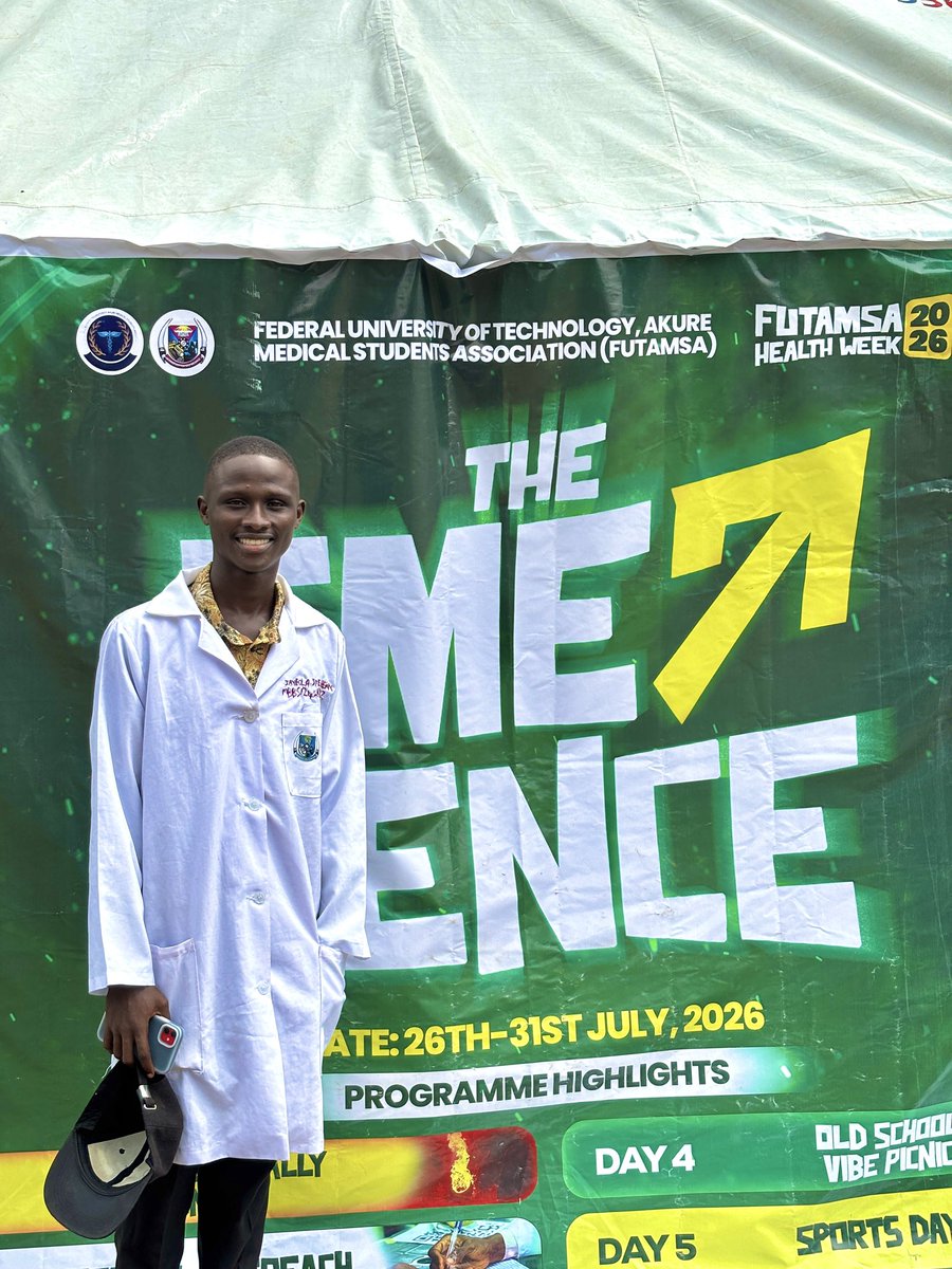 kehinde_jayeola's tweet photo. It was an honor to be part of today’s outreach. 
I saw this as an avenue to impact lives, care for the body and ensure wellbeing of the nation. 
Thank you for this opportunity @futa_msa 
#hw26 #futamsa #Outreach https://t.co/5LFsbuFOaq