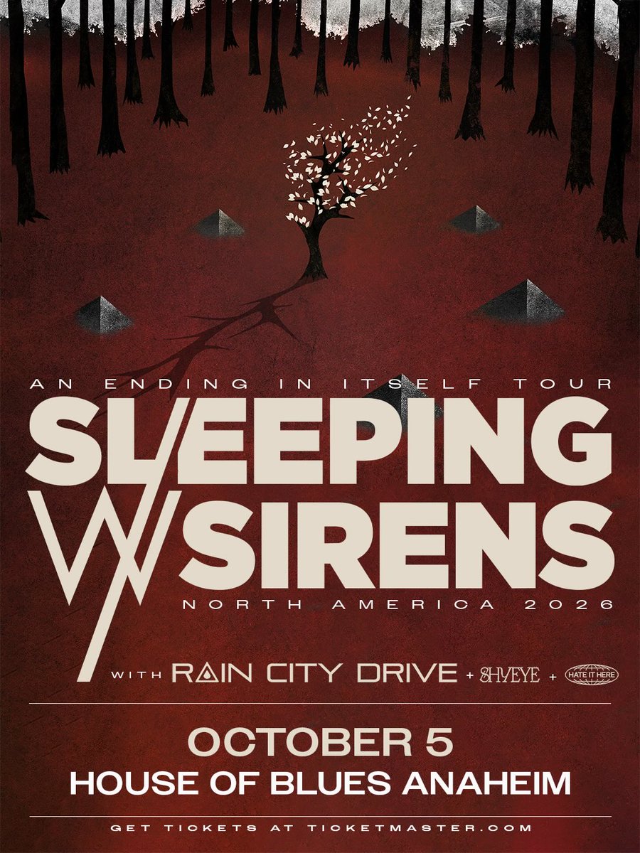 SWStheband's tweet photo. Anaheim, we’re playing the House of Blues on October 5 to kick off the An Ending In Itself tour! 🖤

Tickets and VIP go on sale tomorrow at 10am PT. Sirens Club members get first access starting now.  

Tickets to our North American tour are selling quick! Phoenix, Boston, Sayreville, Philadelphia, New York, Baltimore, and Charlotte are SOLD OUT! Grab your tickets now! 

https://t.co/I4lNVYJWm4