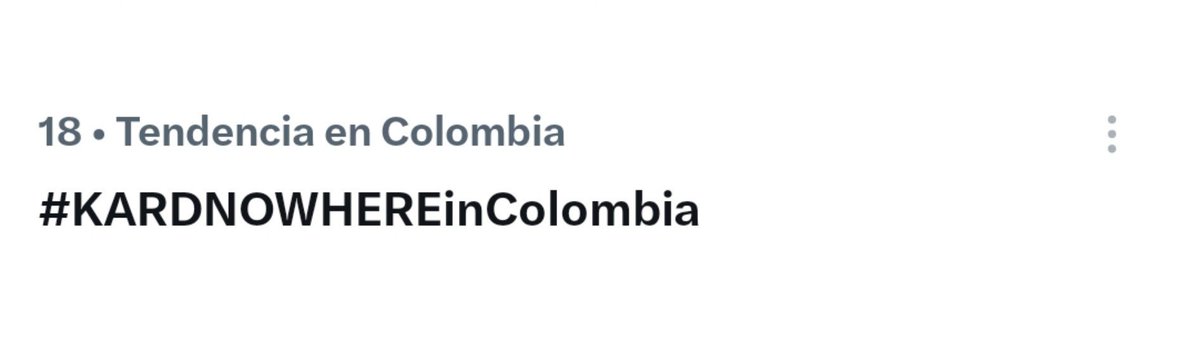 Min_kee24's tweet photo. Somos tendecia! Hidden Kard Colombia merece ver a Kard❤️🇨🇴

#KARDNOWHEREinColombia #KARDComeToColombia @hylive_official @gigmusicoficial @k_dreamcol https://t.co/jABWcEett4