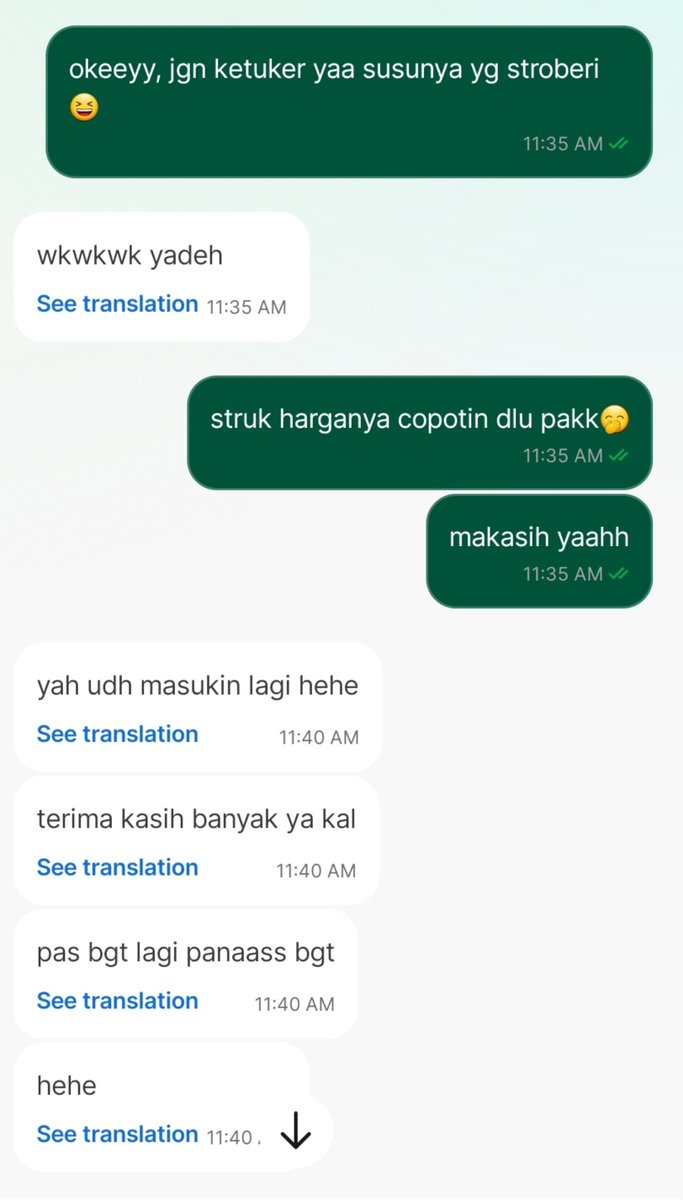 lia_ou's tweet photo. Selalu berusaha bersikap baik kpd sesama pekerja di bidang jasa, krn aku jg gitu, sama2 tau susah dan capeknya kerja. Beli es lebih dr 1, trs 1 nya buat beliau, senengnya beliau bikin hati anget juga🥰 semoga selalu sehat dan dipertemukan dgn org2 baik buat kita semua🤲🏻 https://t.co/ql5UbHGjv8