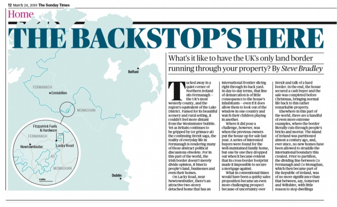 bradley_steve's tweet photo. @theiaincameron @geomarcol There are actually houses which the border goes right through - as the below article I wrote for the @TheSTHome @TheTimes in 2019 outlines 🤓 https://t.co/zrfAFY6Quq