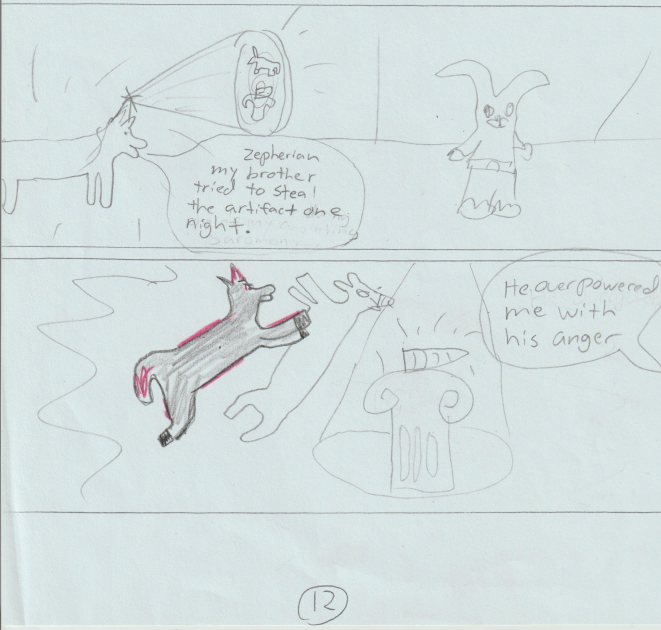 DootDootMouse's tweet photo. "Time Recruits" storyboard – lore dump. Zippy the bunny and his crew of misfits travel through time in a sentient scrapyard time machine to right the wrongs of Zephirian and his schemes.  #Worldbuilding #Storyboard #IndieComics  #GECStudio #IndieDev https://t.co/ompPZhiA3F