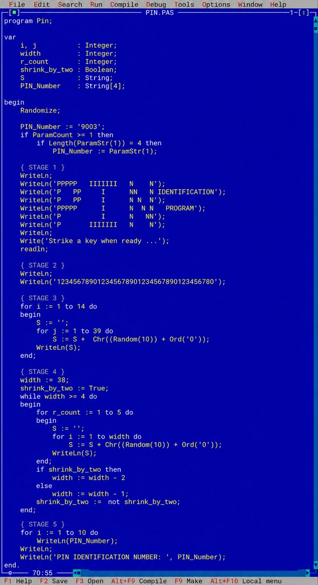 KariLawler's tweet photo. ... And for those interested in checking out the code, or testing it working on your very own @Atari Portfolio (if you have one ;) ... I've shared the T2 PIN Program source code, EXE and readme.txt for FREE, for anyone to download over on my Patreon. https://t.co/gq8DiGy2R1 https://t.co/xOBQLahEGQ