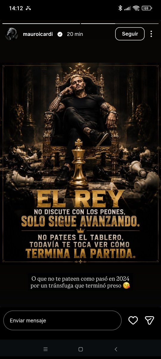 cuentadelgato's tweet photo. Vos imagínate, el tipo se está OFRECIENDO A CLUBES EUROPEOS y entran a su IG y ven esto 🤌🏻 AJAJAJAJJAJAJAJAJA. 
Por favor no le saquen NUNCA la IA a Maurito jajajajjajajaja hace un par de semanas estaba preocupado por los cuernos de Yanina jajajajajajajajajajaja https://t.co/w3ndRFAbFk