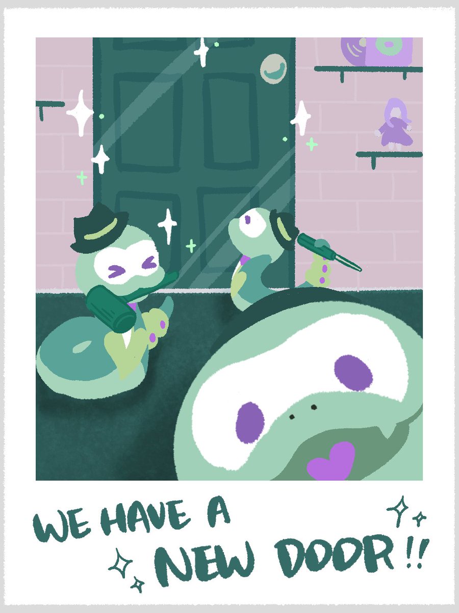 basement_sha's tweet photo. 🚪 We have a door now! 🐍
♪ ──────── 𓆚 ──────── ♪
We gave it our all, but iPhones and iPads weren't feeling very cooperative🥺
For the full little adventure, we'd recommend visiting on a computer or an Android device instead!🫡 https://t.co/dmsGjMNv23