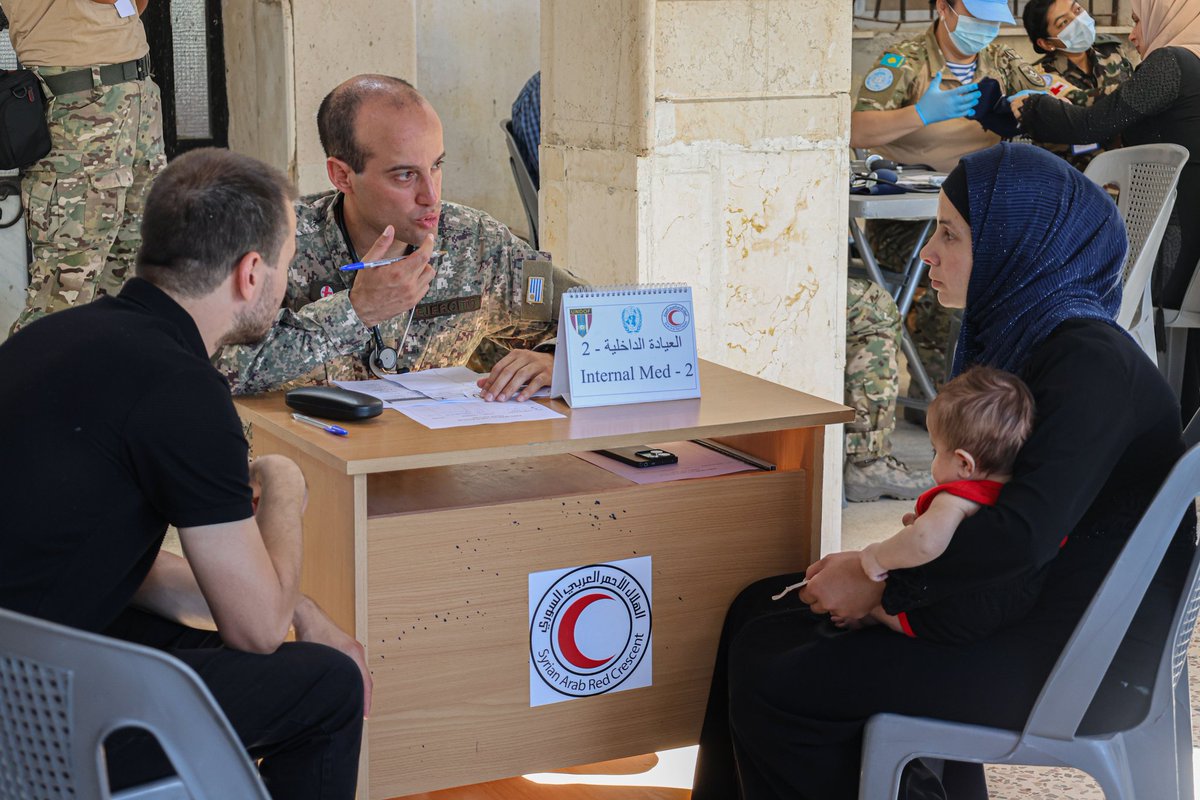 SYRedCrescent's tweet photo. A mobile medical campaign by #SARC and @UNDOF reached Umm Batna in rural #Quneitra, providing consultations, medication, ultrasound examinations, and awareness sessions for 163 people, with support from @IFRC_MENA and @ICRC_sy. https://t.co/IJqntjIkWV