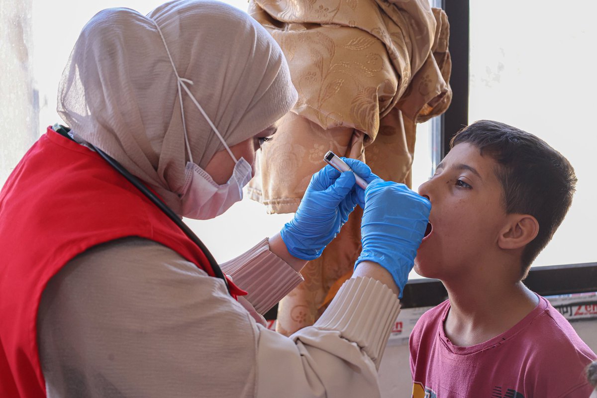 SYRedCrescent's tweet photo. A mobile medical campaign by #SARC and @UNDOF reached Umm Batna in rural #Quneitra, providing consultations, medication, ultrasound examinations, and awareness sessions for 163 people, with support from @IFRC_MENA and @ICRC_sy. https://t.co/IJqntjIkWV
