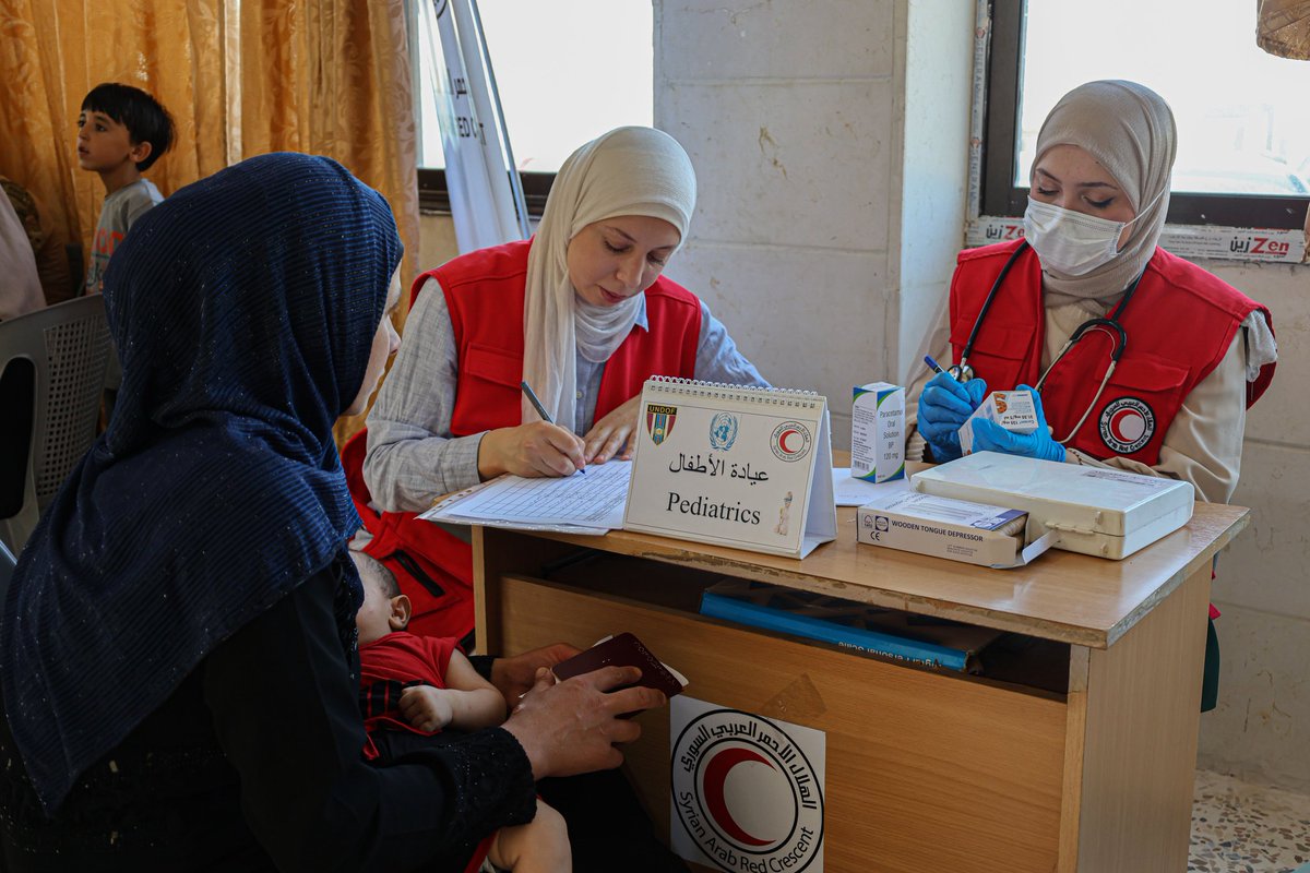 SYRedCrescent's tweet photo. A mobile medical campaign by #SARC and @UNDOF reached Umm Batna in rural #Quneitra, providing consultations, medication, ultrasound examinations, and awareness sessions for 163 people, with support from @IFRC_MENA and @ICRC_sy. https://t.co/IJqntjIkWV